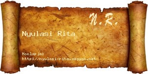 Nyulasi Rita névjegykártya